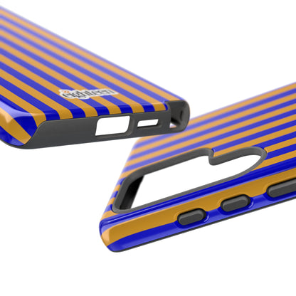 Royal Blue & Gold Stripe Tough Phone Case