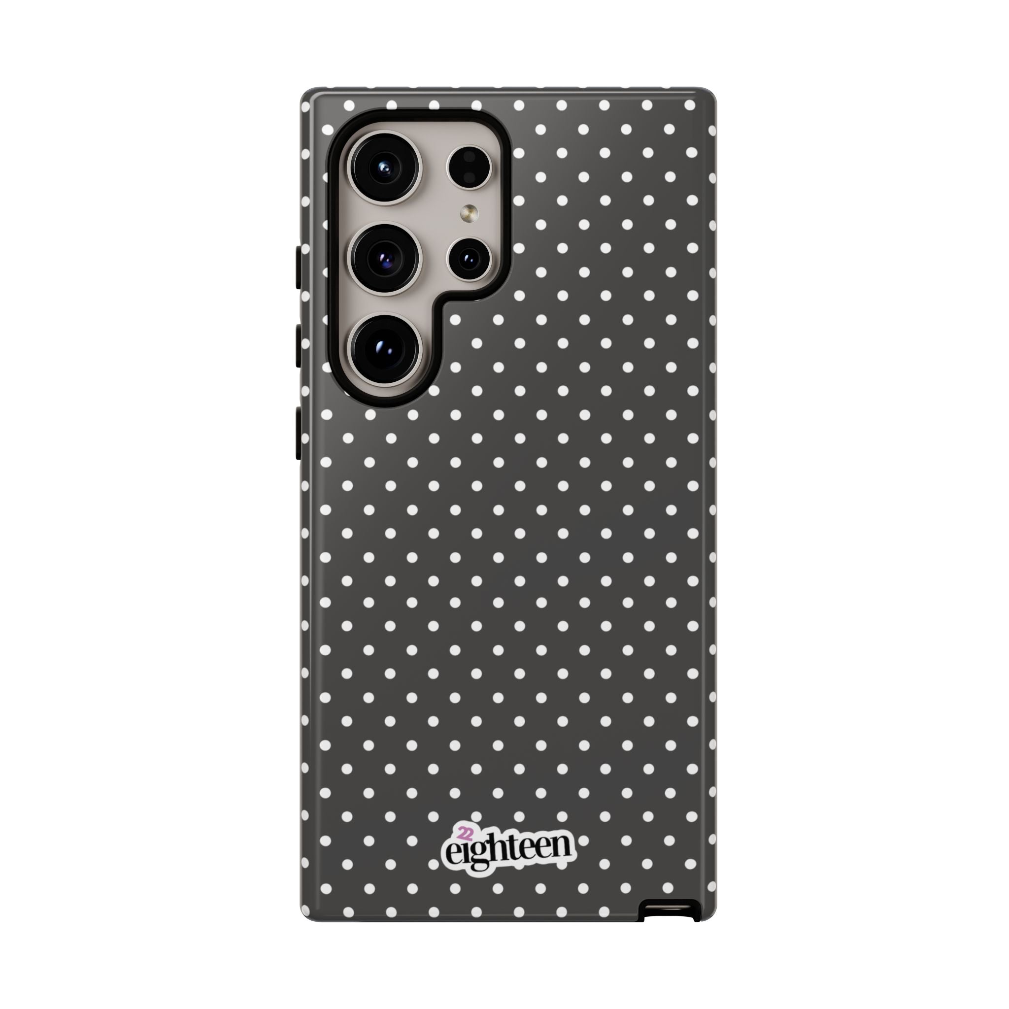 Charcoal Dotty Tough Phone Case