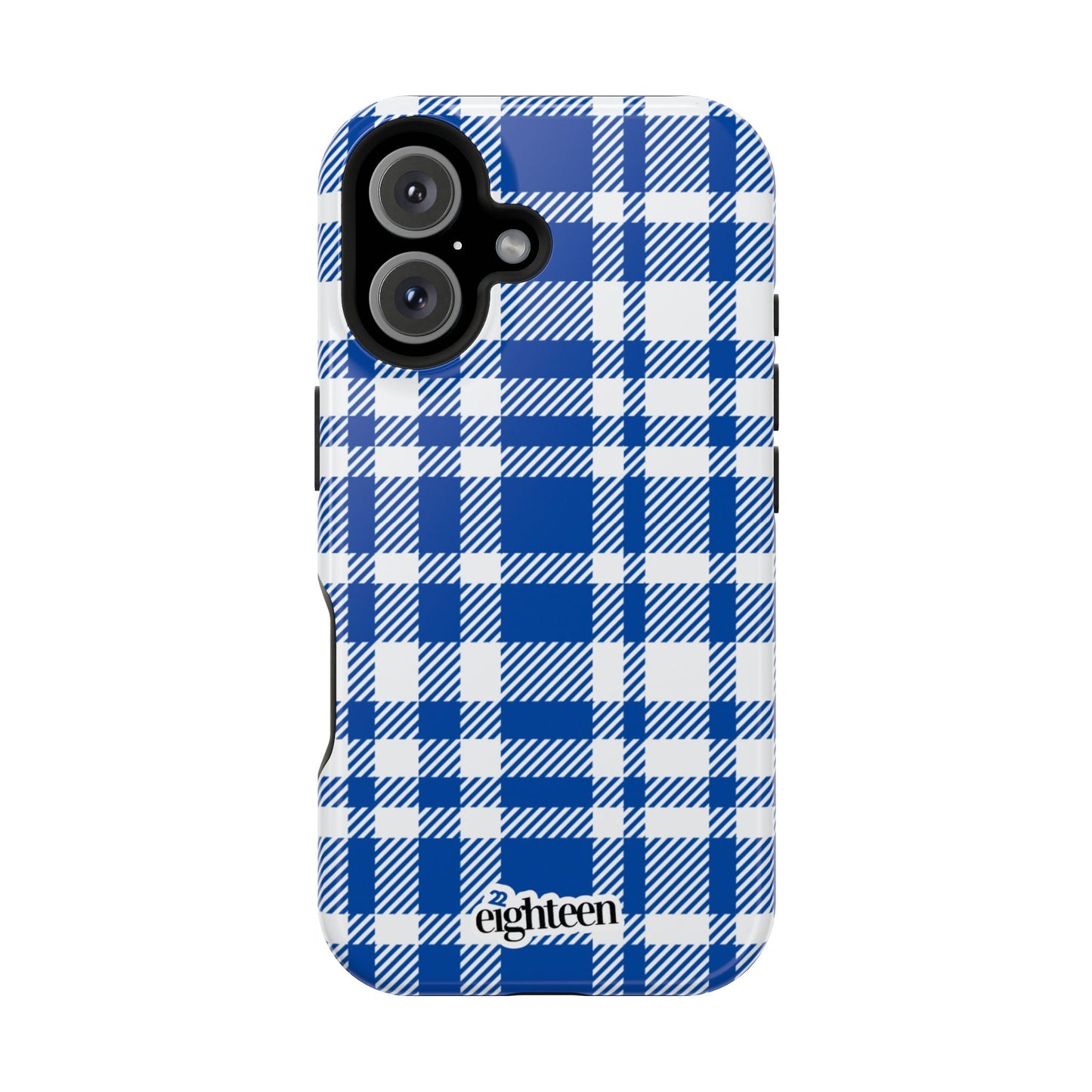 Royal Blue & White Sorority Plaid MagSafe Tough Case