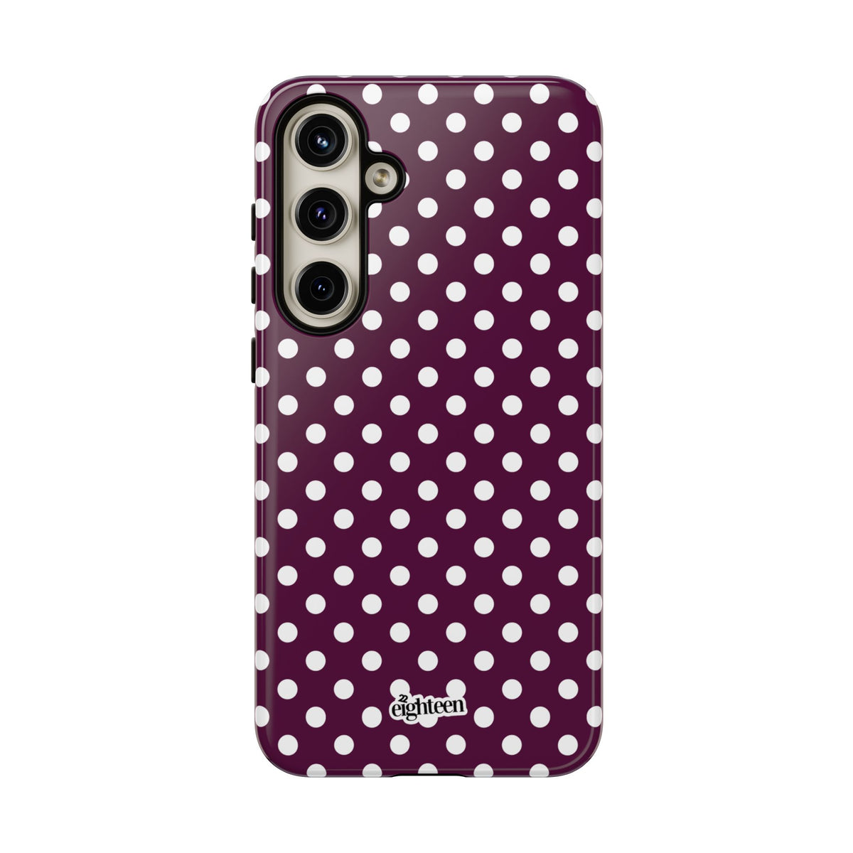 Maroon + White Dot Theory Phone Case