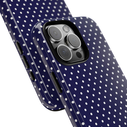 Deep Blue Dotty Tough Phone Case