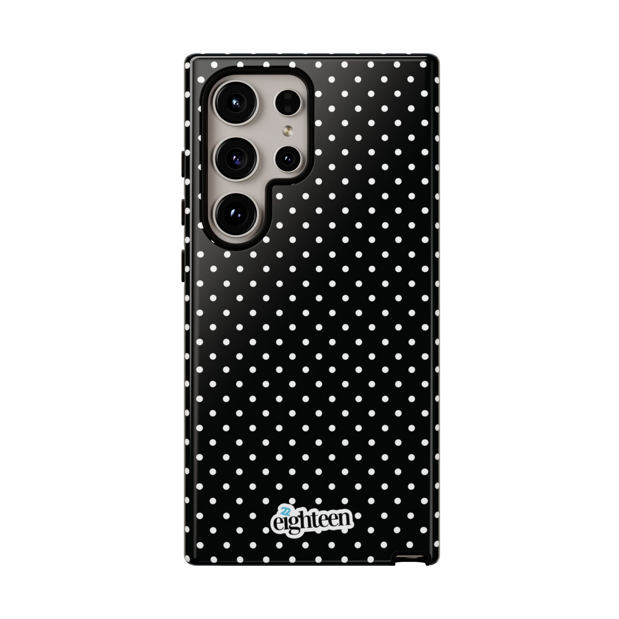 Black Dotty Tough Phone Case