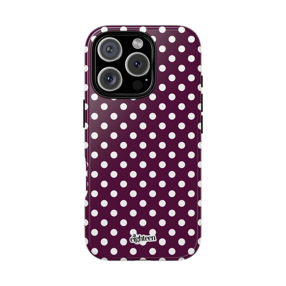 Maroon + White Dot Theory Phone Case