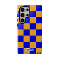 Royal Blue & Gold Check, Please! Phone Case