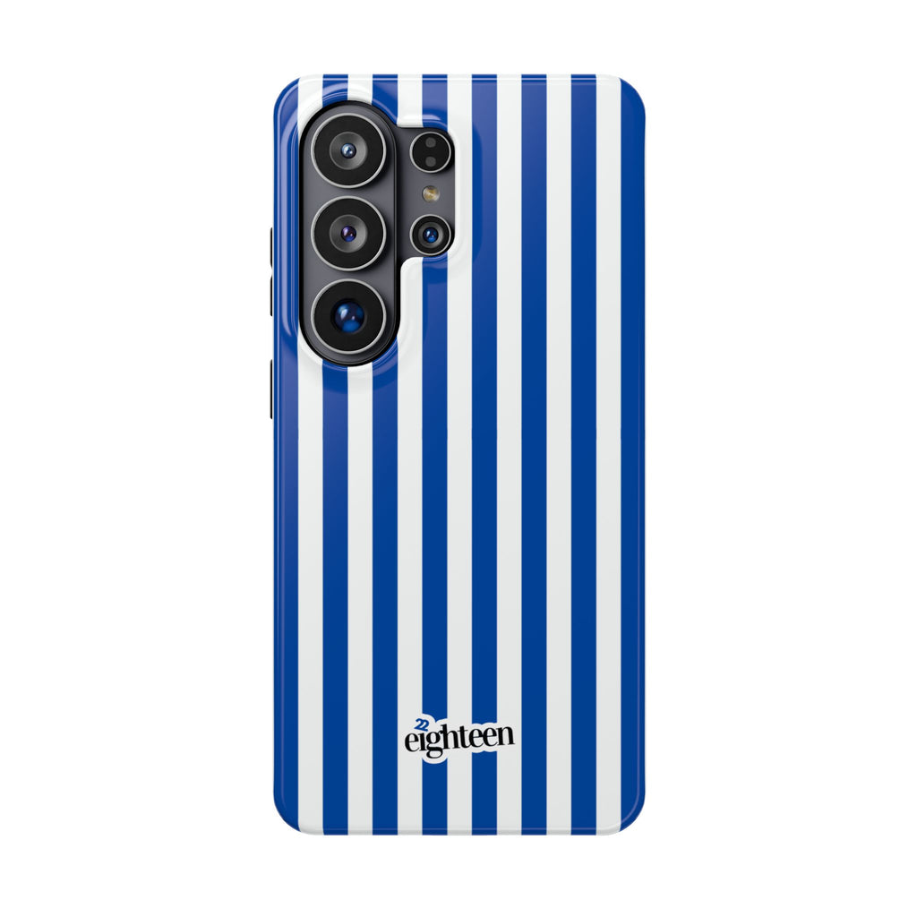Royal Blue & White Baseline MagSafe Phone Case