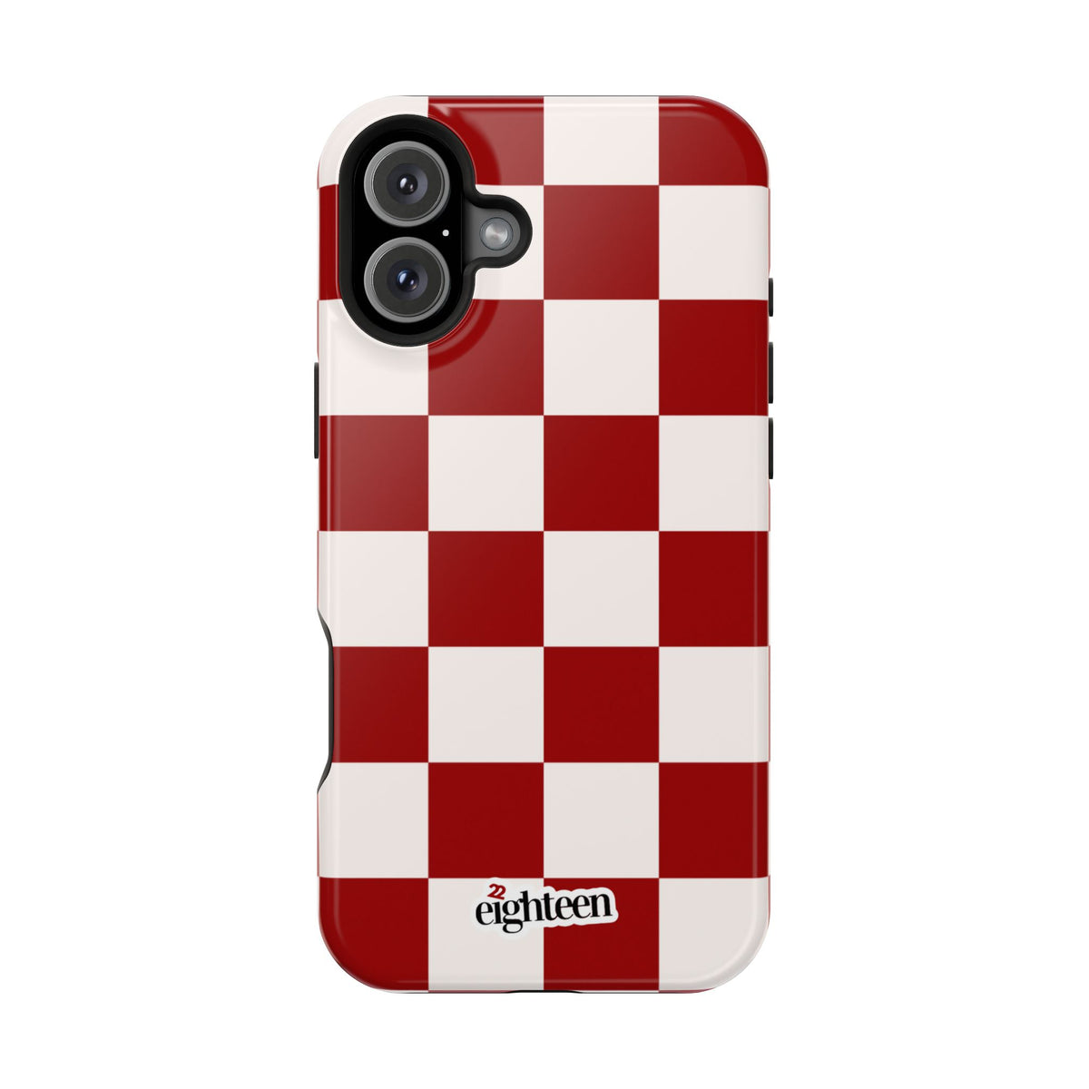 Crimson & Cream Check, Please! MagSafe Phone Case