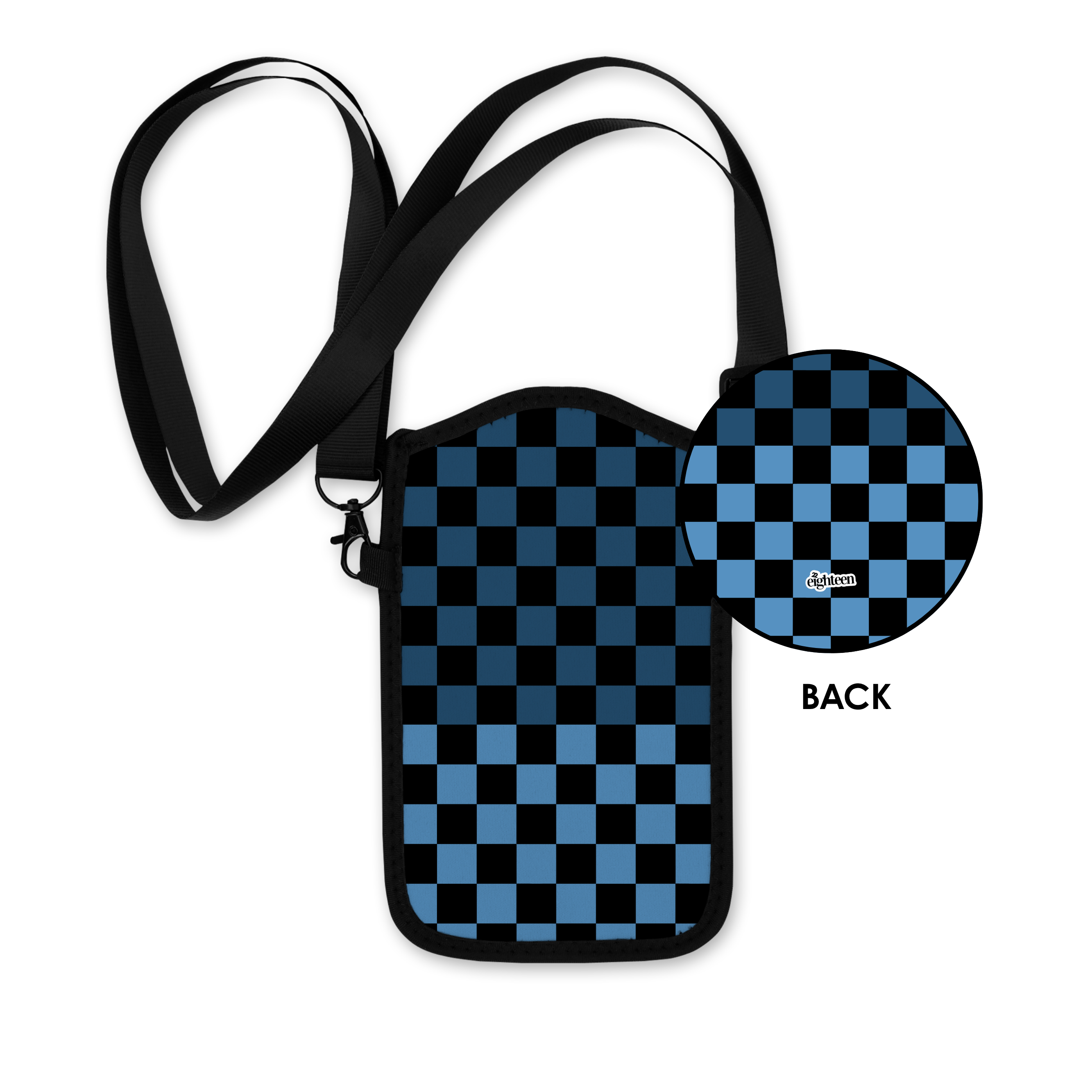 Split the Check Crossbody Phone Sleeve