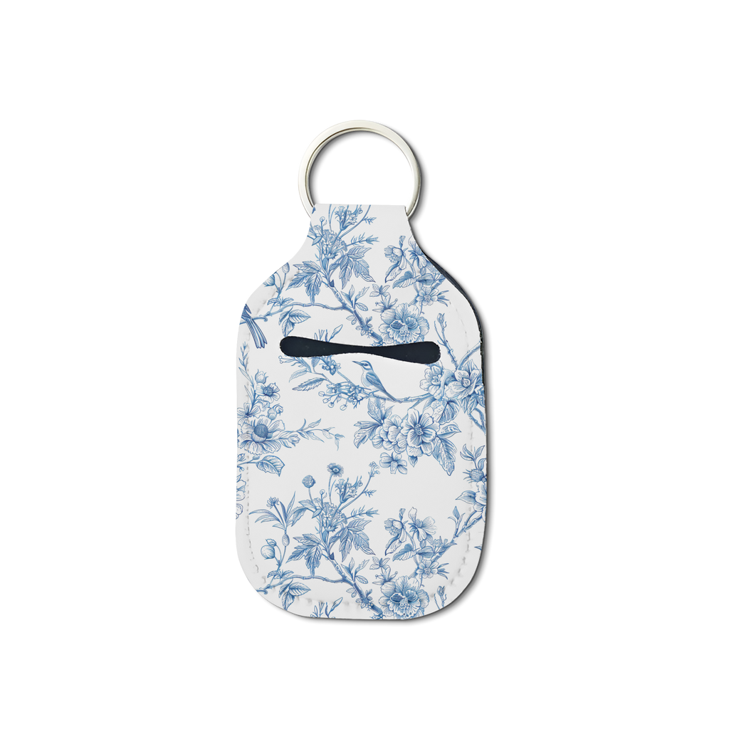 Porcelain Bloom Hand Sanitizer Keychain