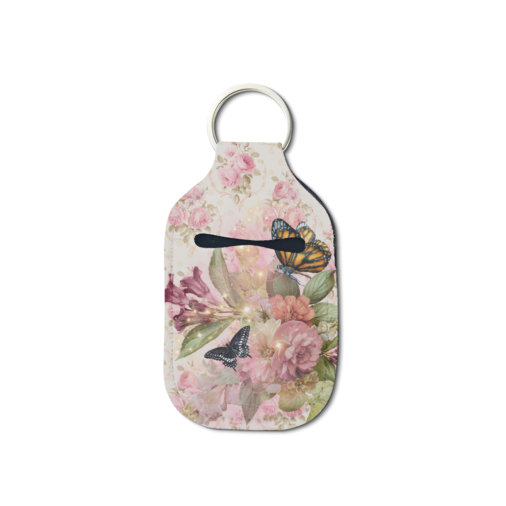 Vintage Bloom Hand Sanitizer Keychain