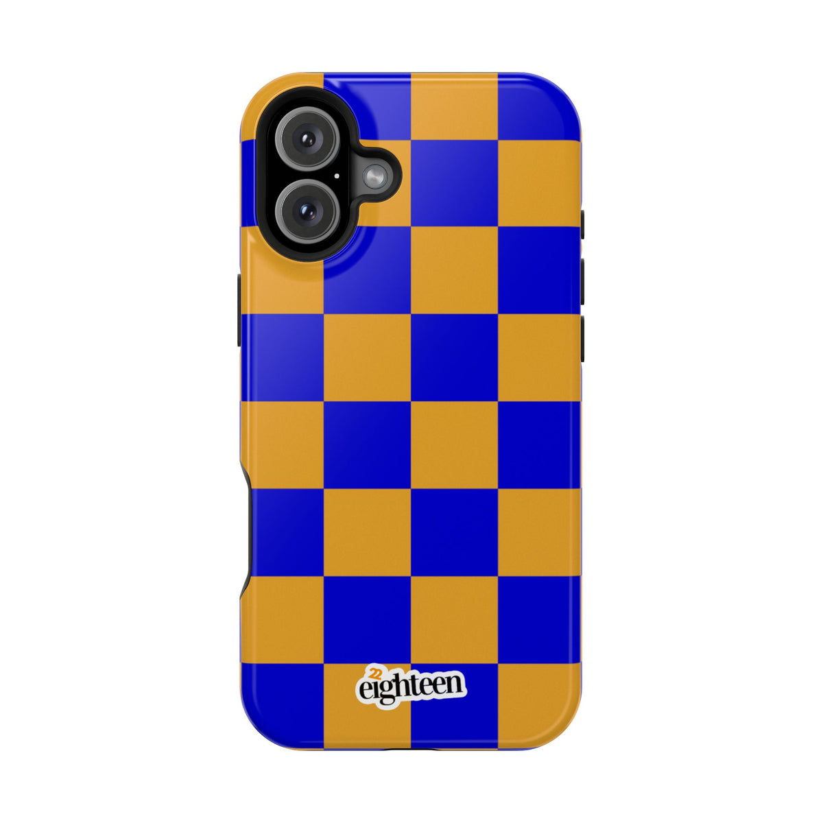 Royal Blue & Gold Check, Please! MagSafe Phone Case