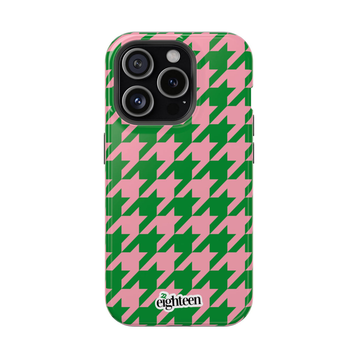 Pink Salmon & Apple Green Staccato MagSafe Phone Case