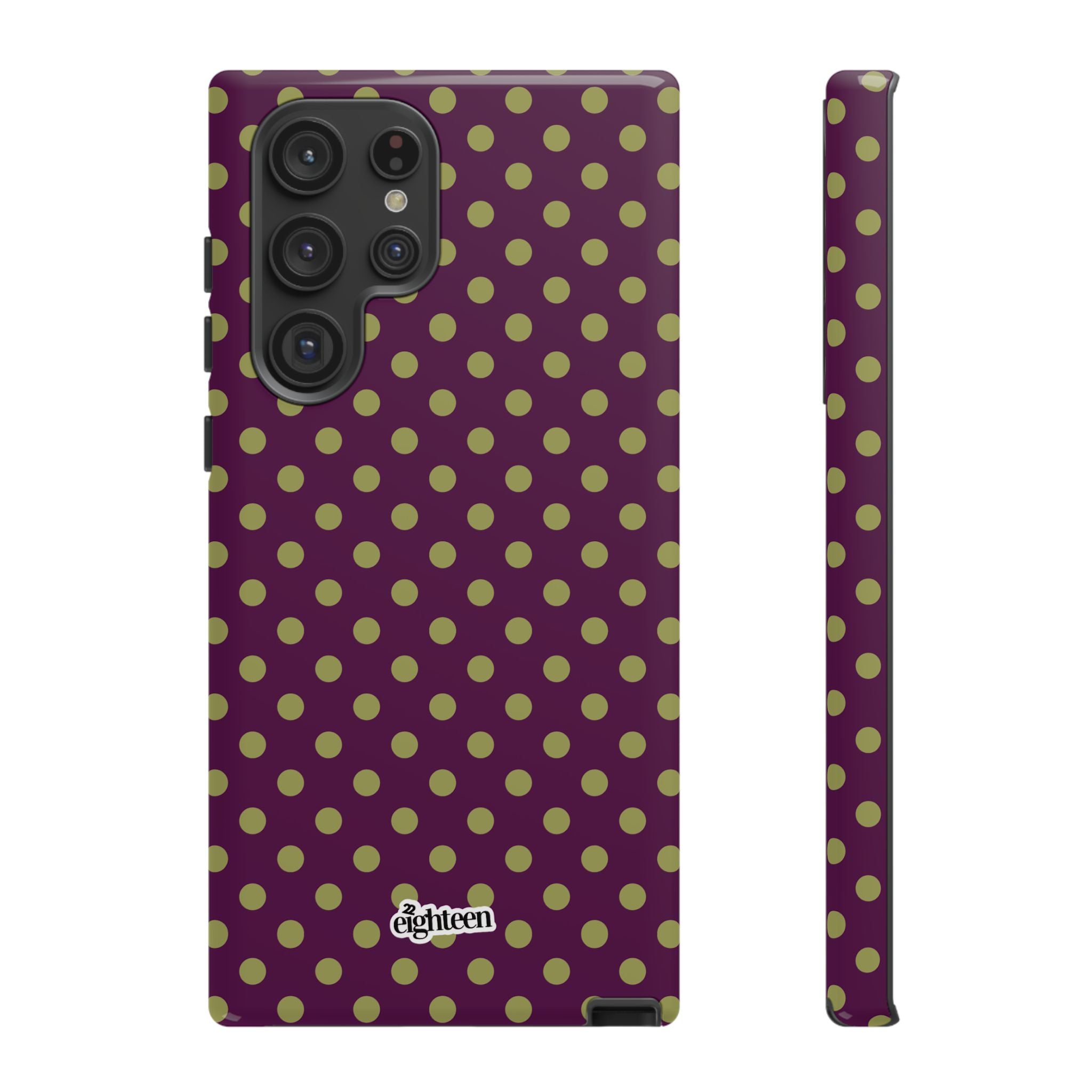 Deep Burgundy & Acacia Dot Theory Phone Case