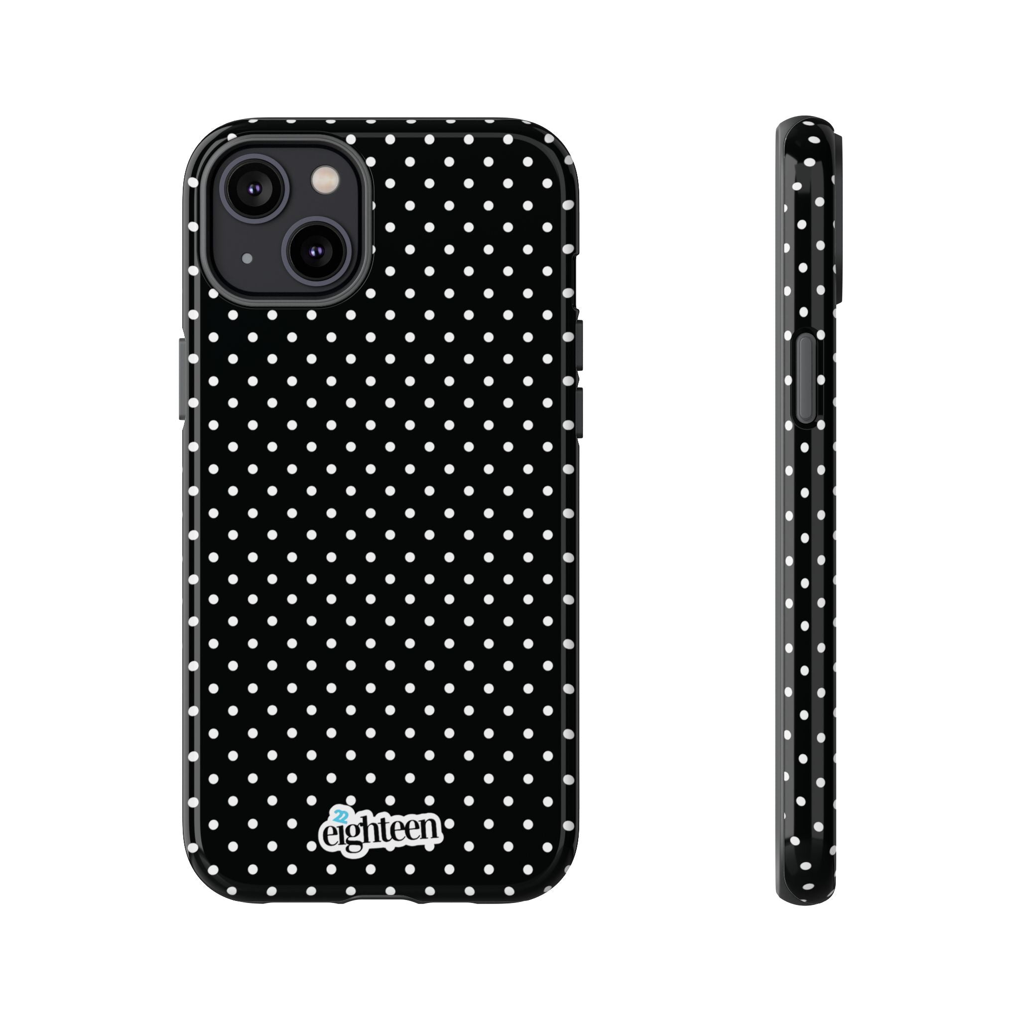 Black Dotty Tough Phone Case