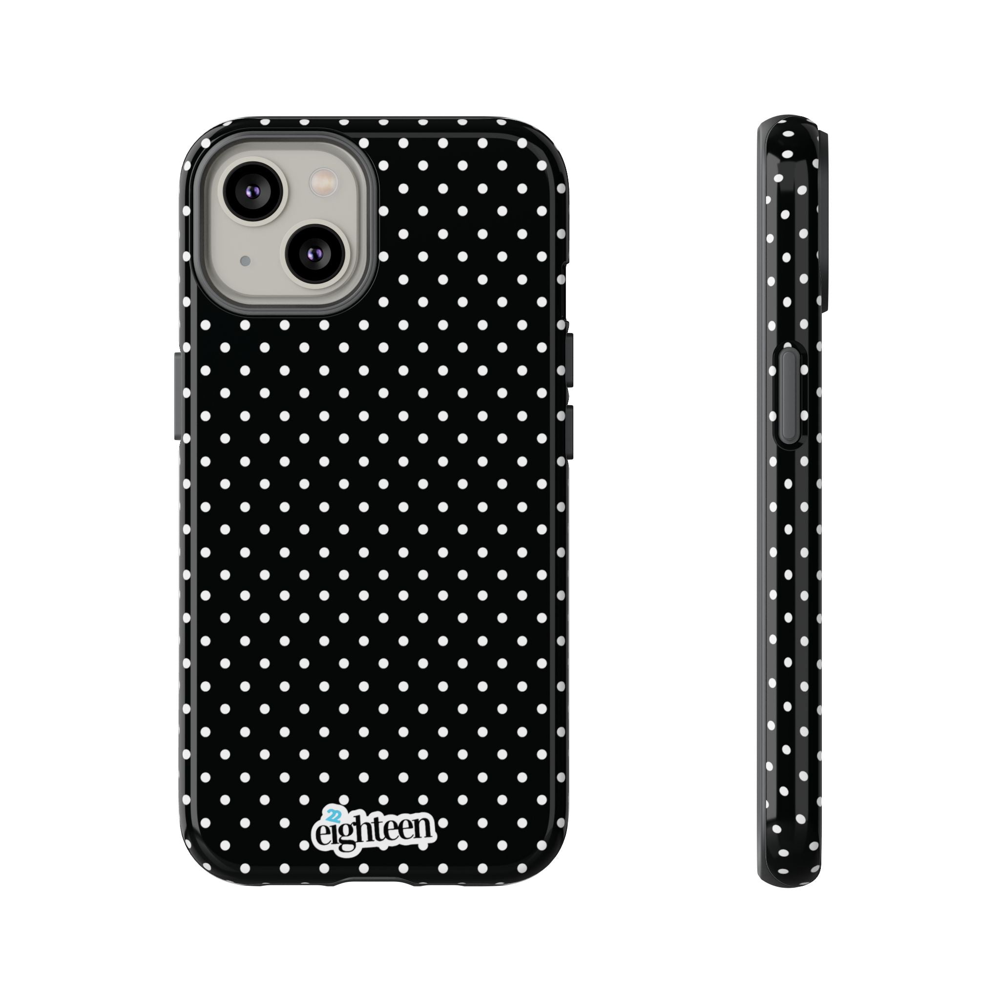 Black Dotty Tough Phone Case
