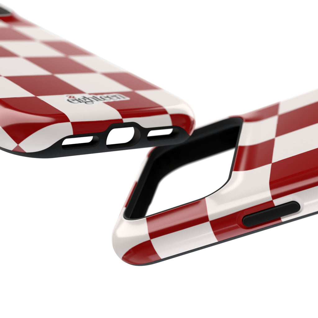 Crimson & Cream Check, Please! MagSafe Phone Case