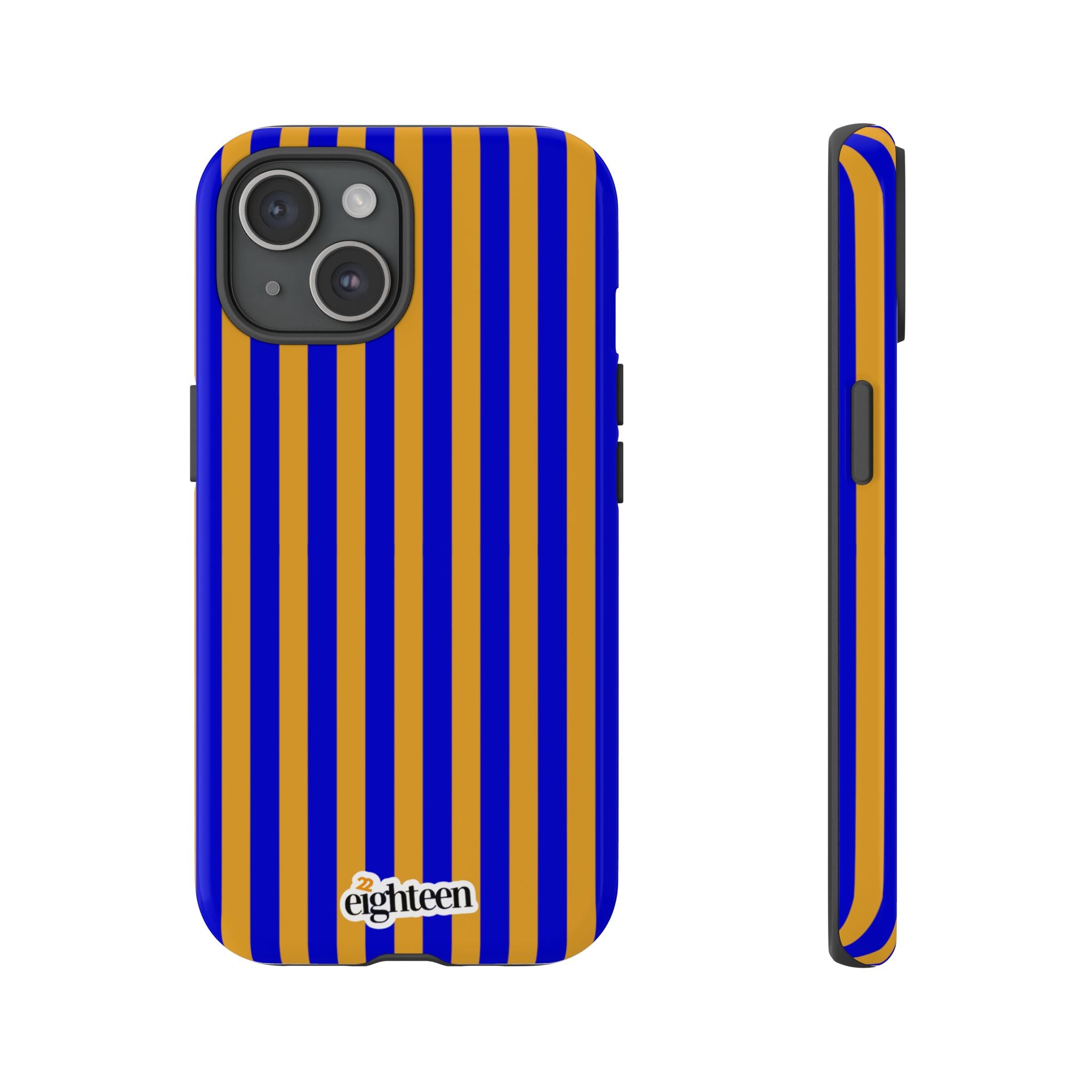 Royal Blue & Gold Baseline Tough Phone Case