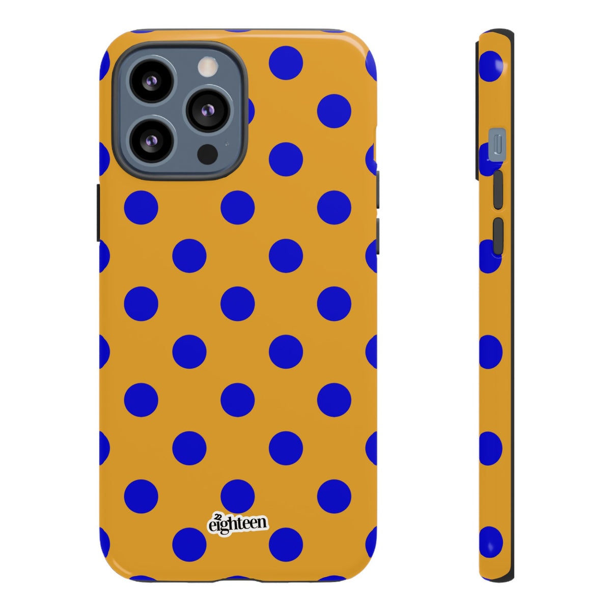 Royal Blue & Gold Dot Theory Phone Case