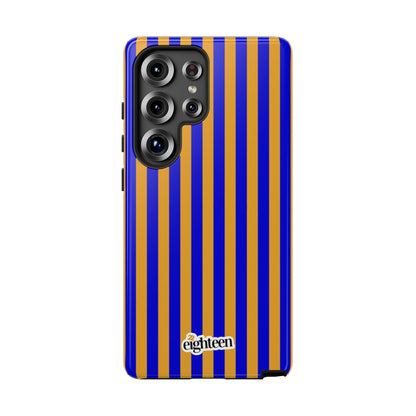 Royal Blue & Gold Stripe Tough Phone Case