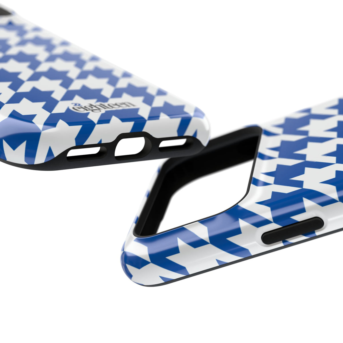 Royal Blue & White Staccato MagSafe Phone Case