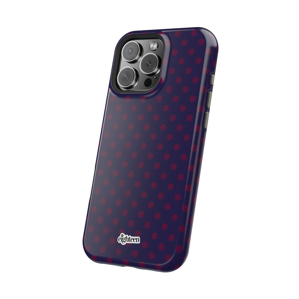 Night Blue & Burgundy Dot Theory MagSafe Phone Case