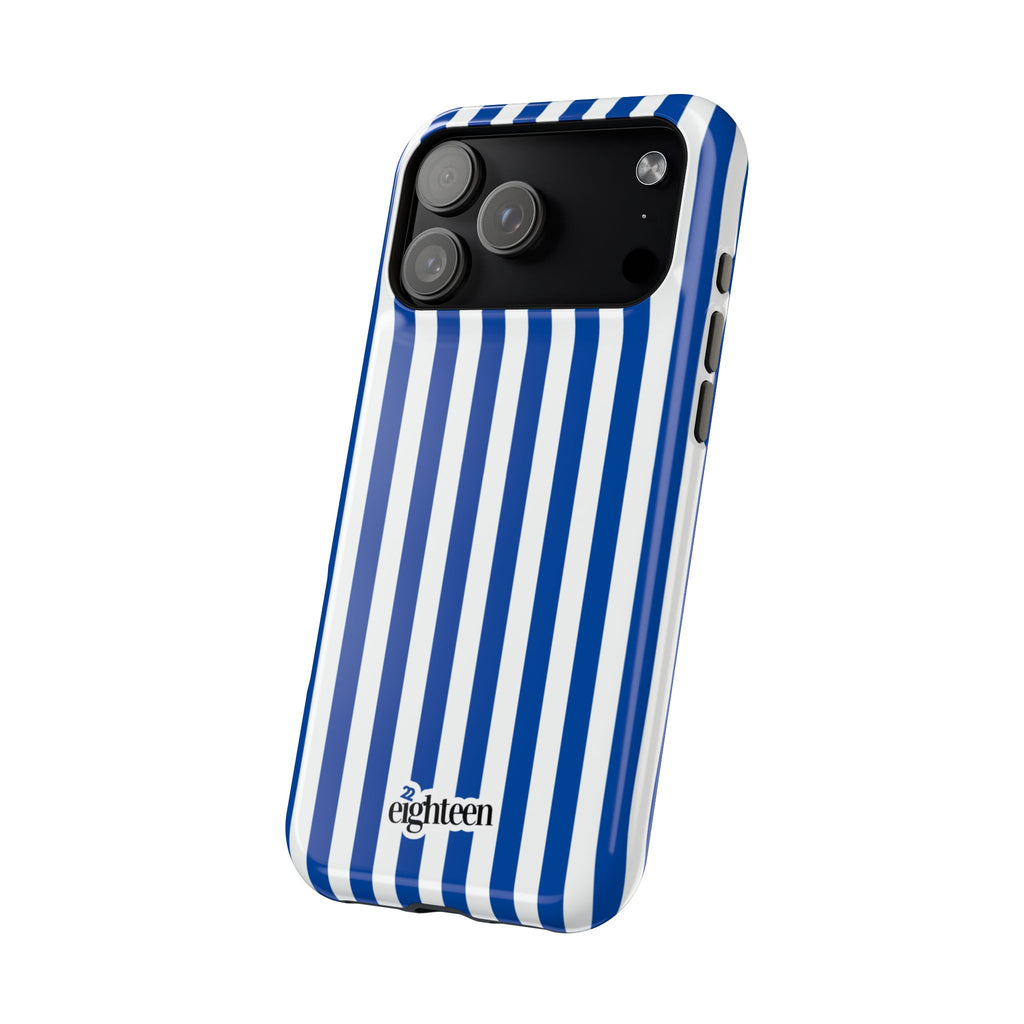 Royal Blue & White Baseline MagSafe Phone Case