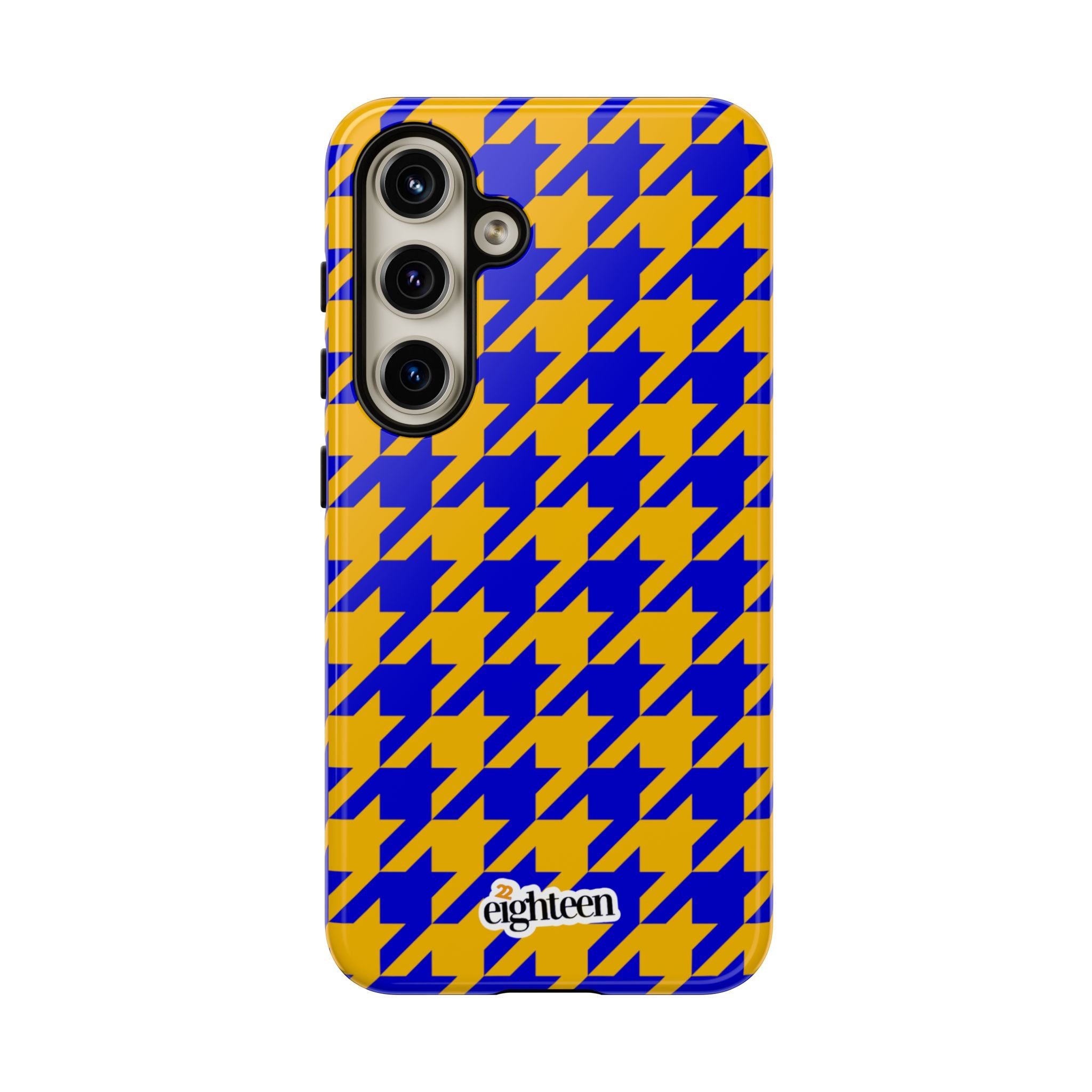 Royal Blue & Gold Staccato Tough Phone Case