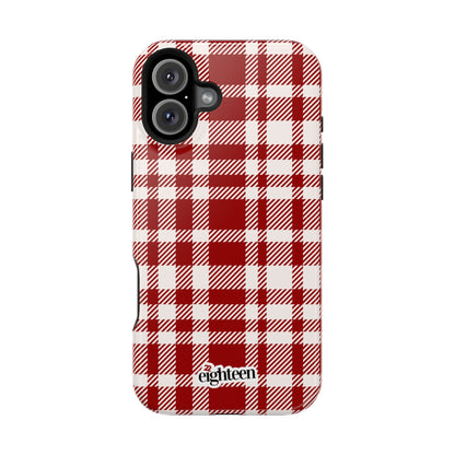Crimson & Cream Sorority Plaid MagSafe Tough Case