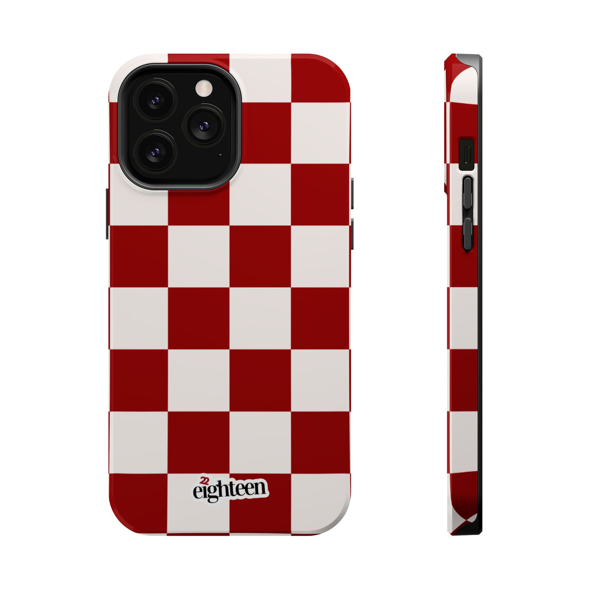 Crimson & Cream Check, Please! MagSafe Phone Case