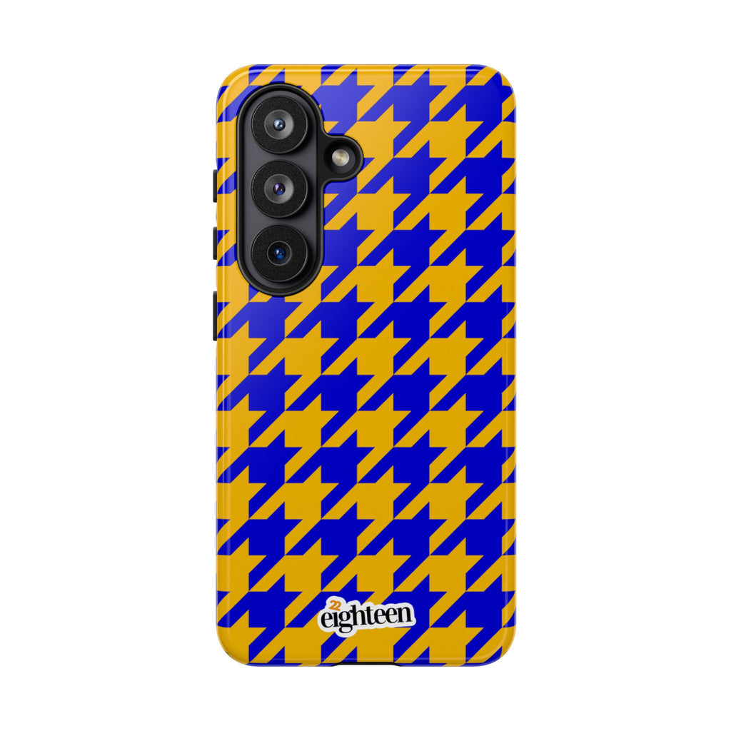 Royal Blue & Gold Staccato Tough Phone Case