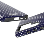 Deep Blue Dotty Tough Phone Case