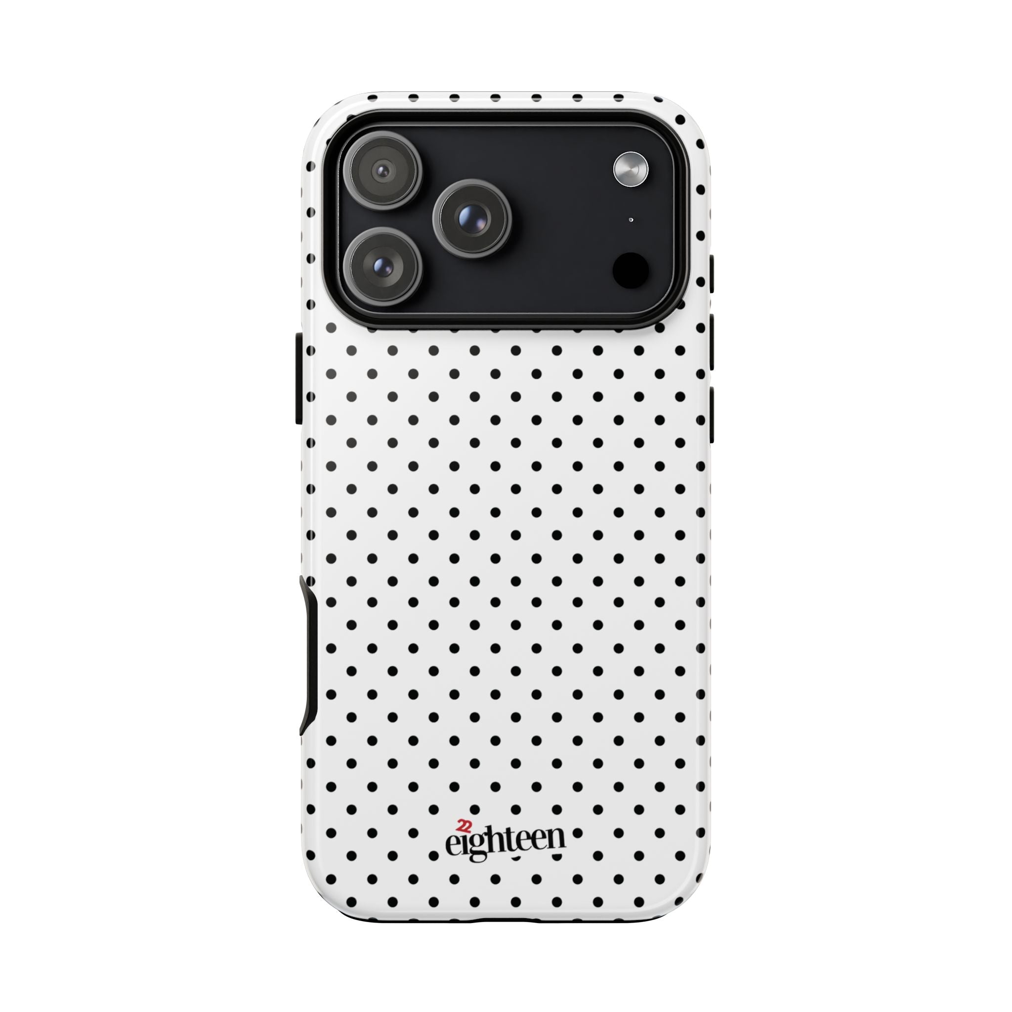 White Dotty Tough Phone Case