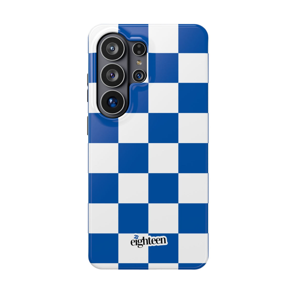 Royal Blue & White Check, Please! MagSafe Phone Case