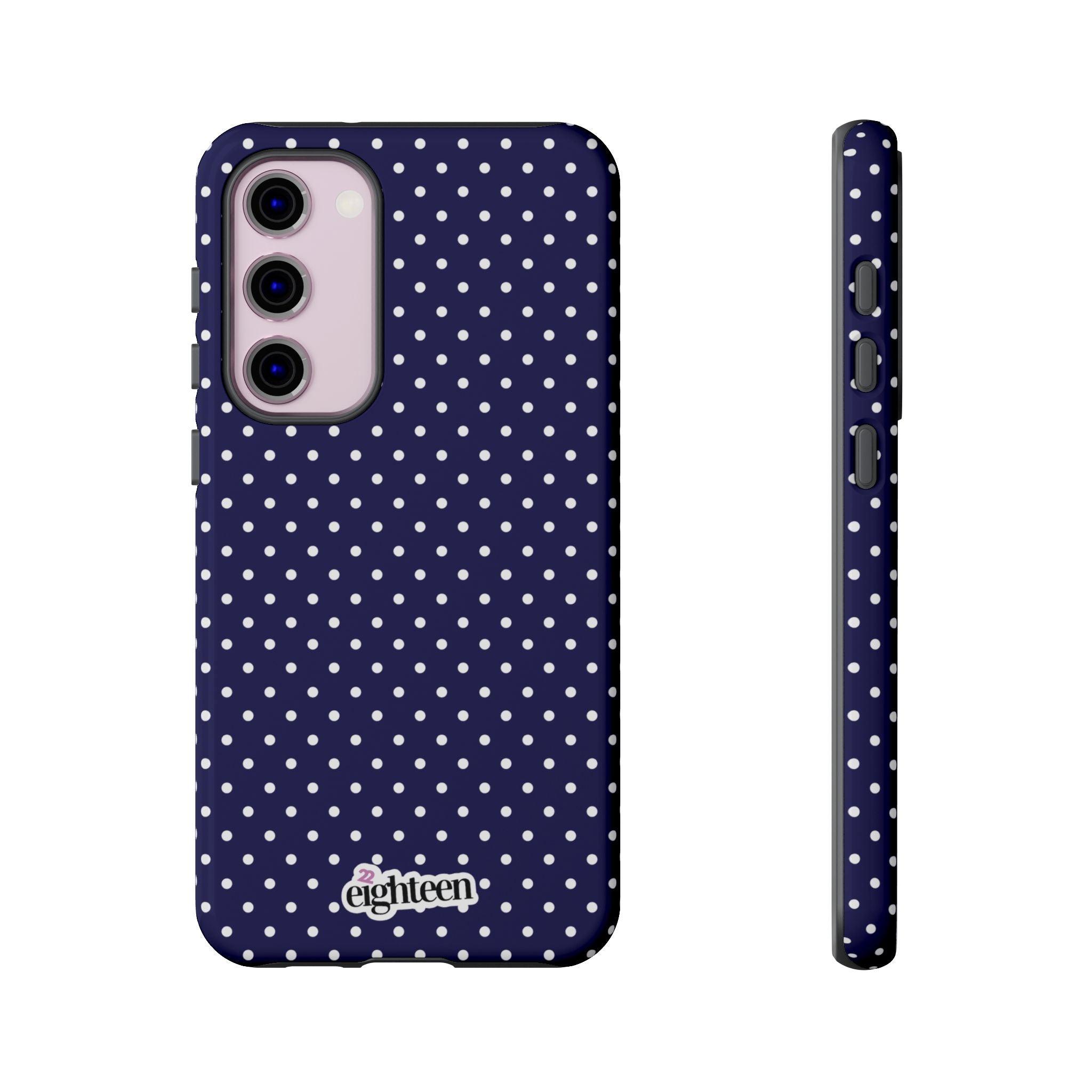 Deep Blue Dotty Tough Phone Case