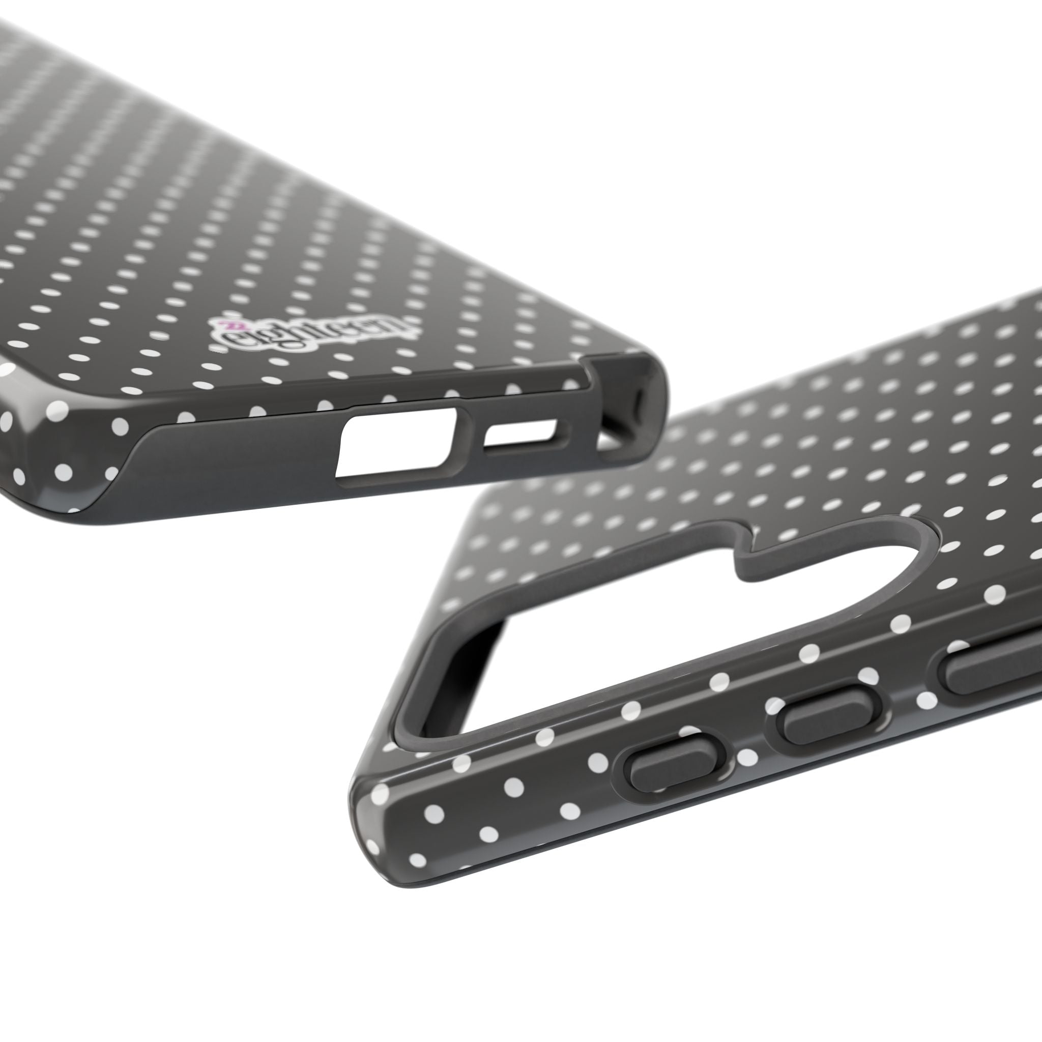 Charcoal Dotty Tough Phone Case