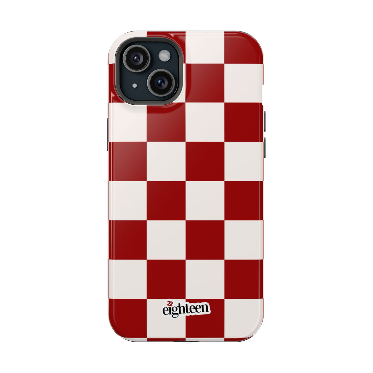 Crimson & Cream Check, Please! MagSafe Phone Case