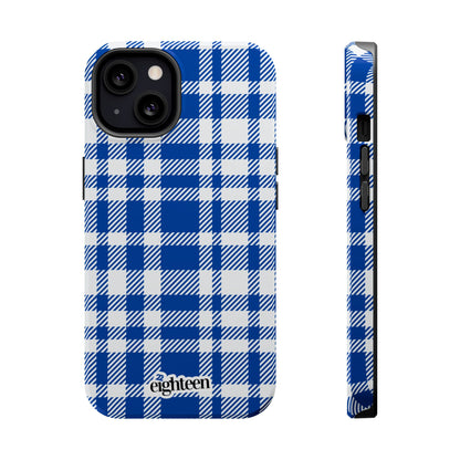Royal Blue & White Sorority Plaid MagSafe Tough Case