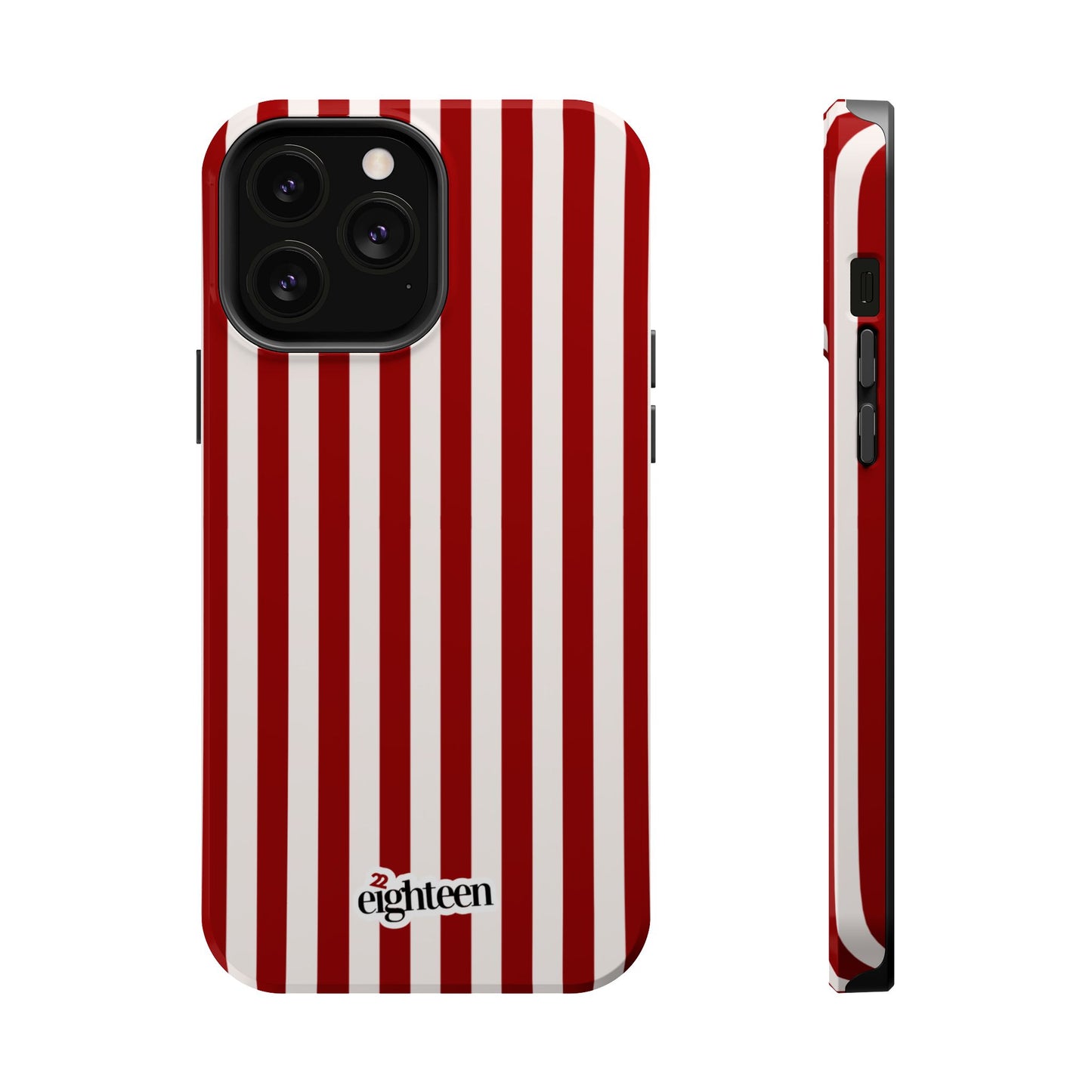 Crimson & Cream Sorority Stripe MagSafe Tough Case