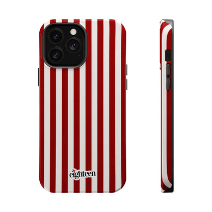 Crimson & Cream Sorority Stripe MagSafe Tough Case