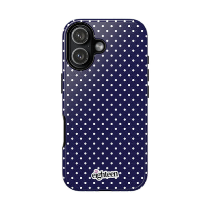 Deep Blue Dotty Tough Phone Case