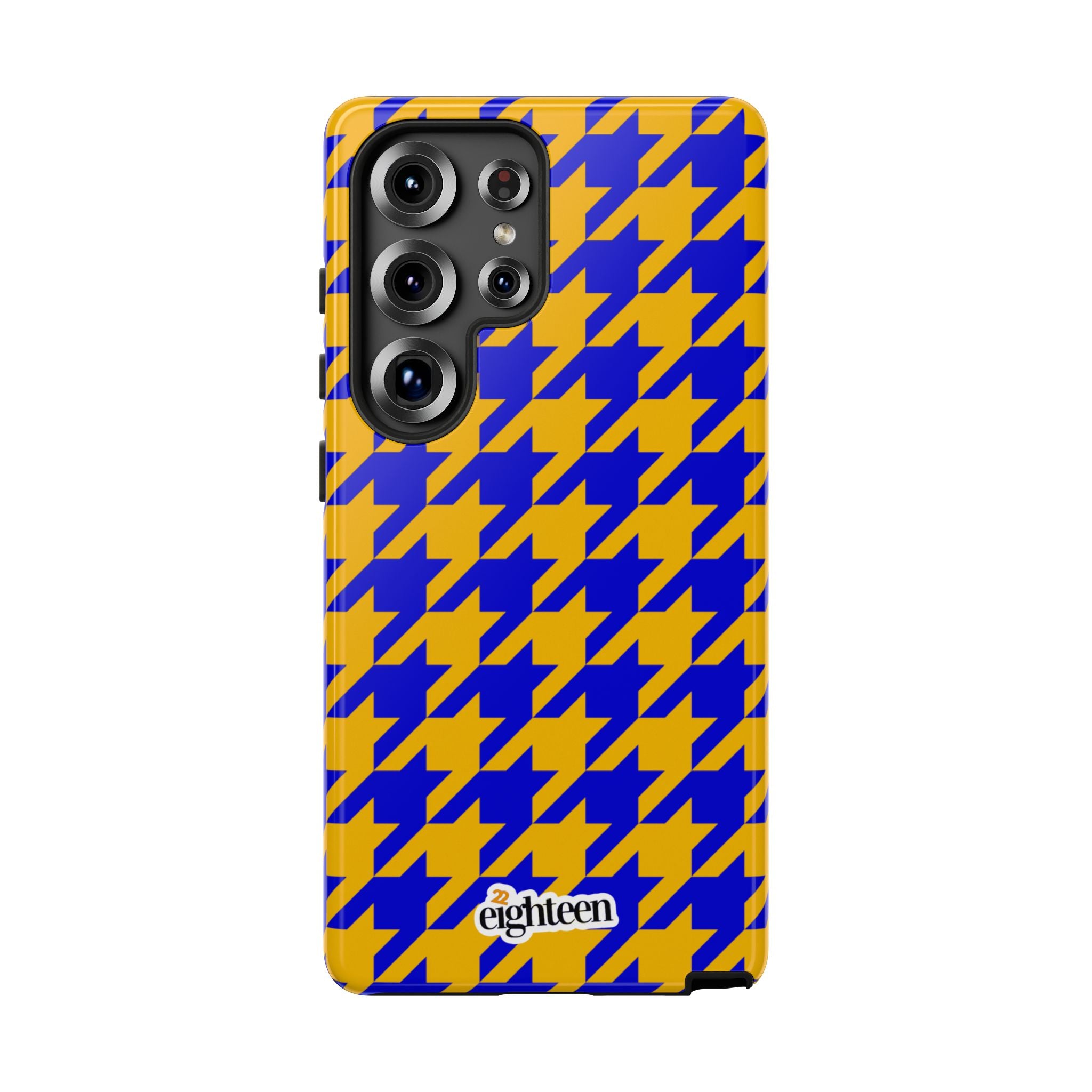 Royal Blue & Gold Staccato Tough Phone Case