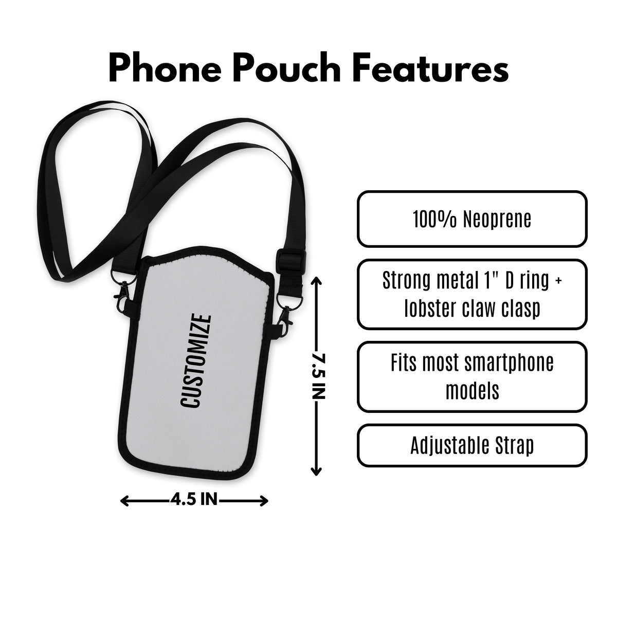 Custom Crossbody Phone Sleeve