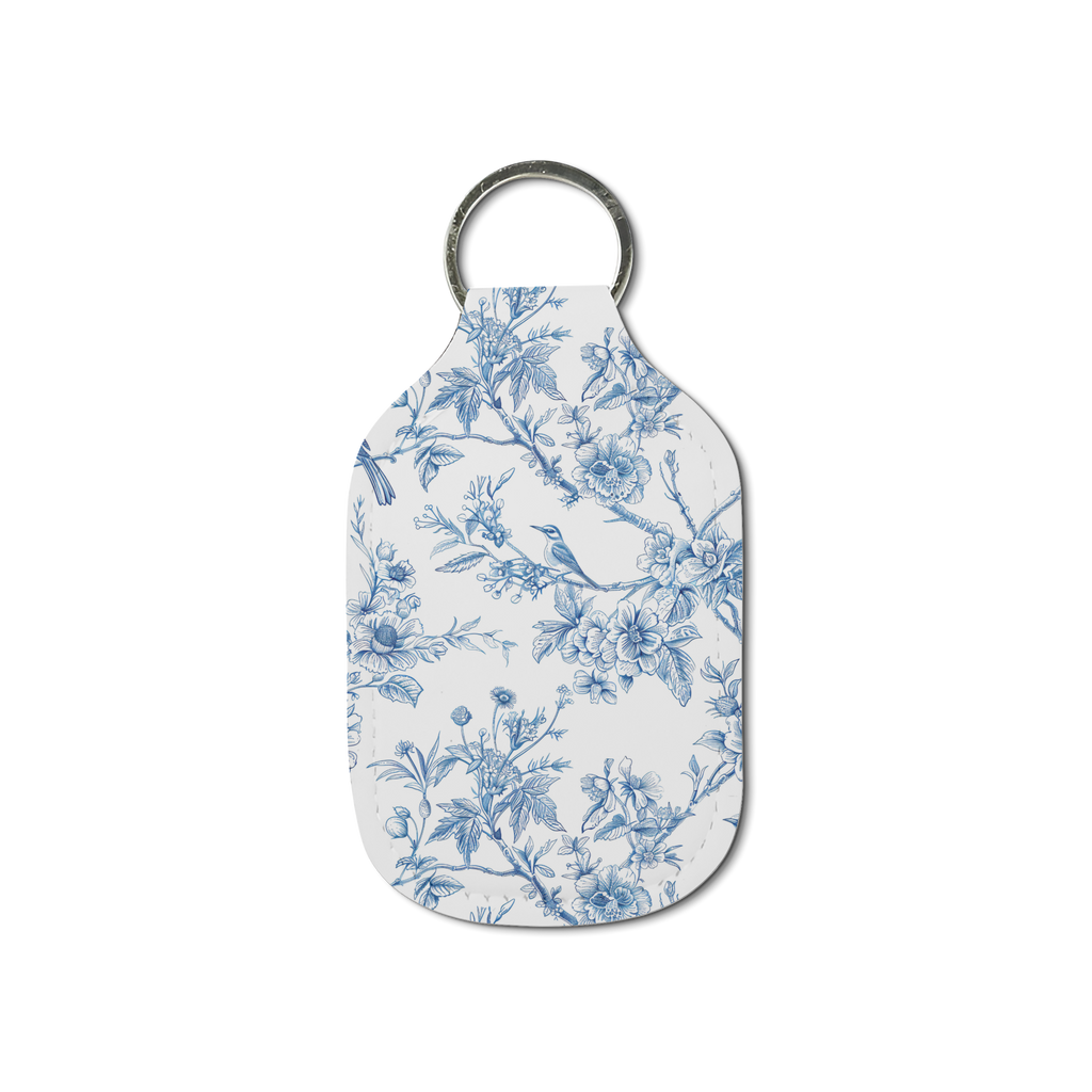 Porcelain Bloom Hand Sanitizer Keychain