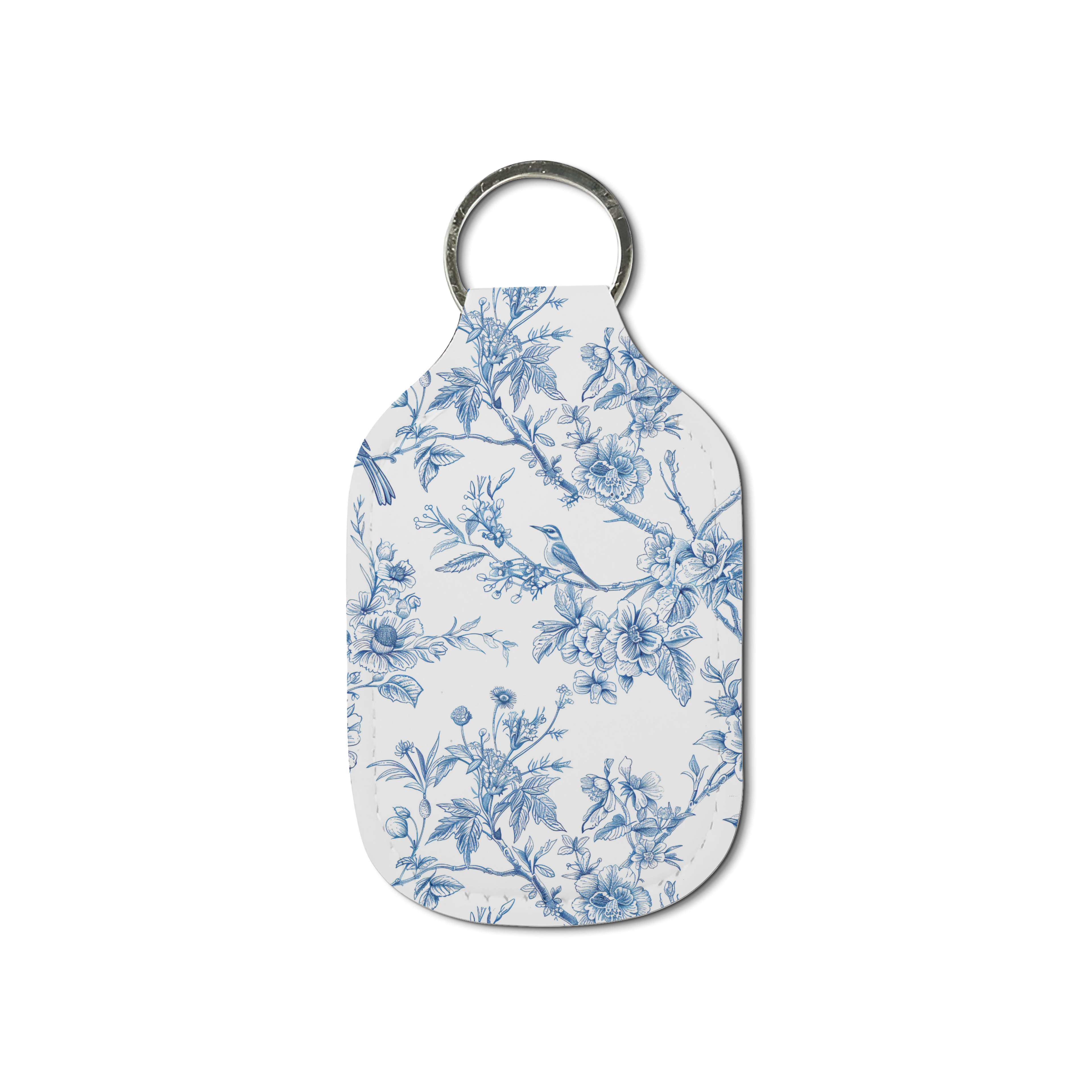 Porcelain Bloom Hand Sanitizer Keychain