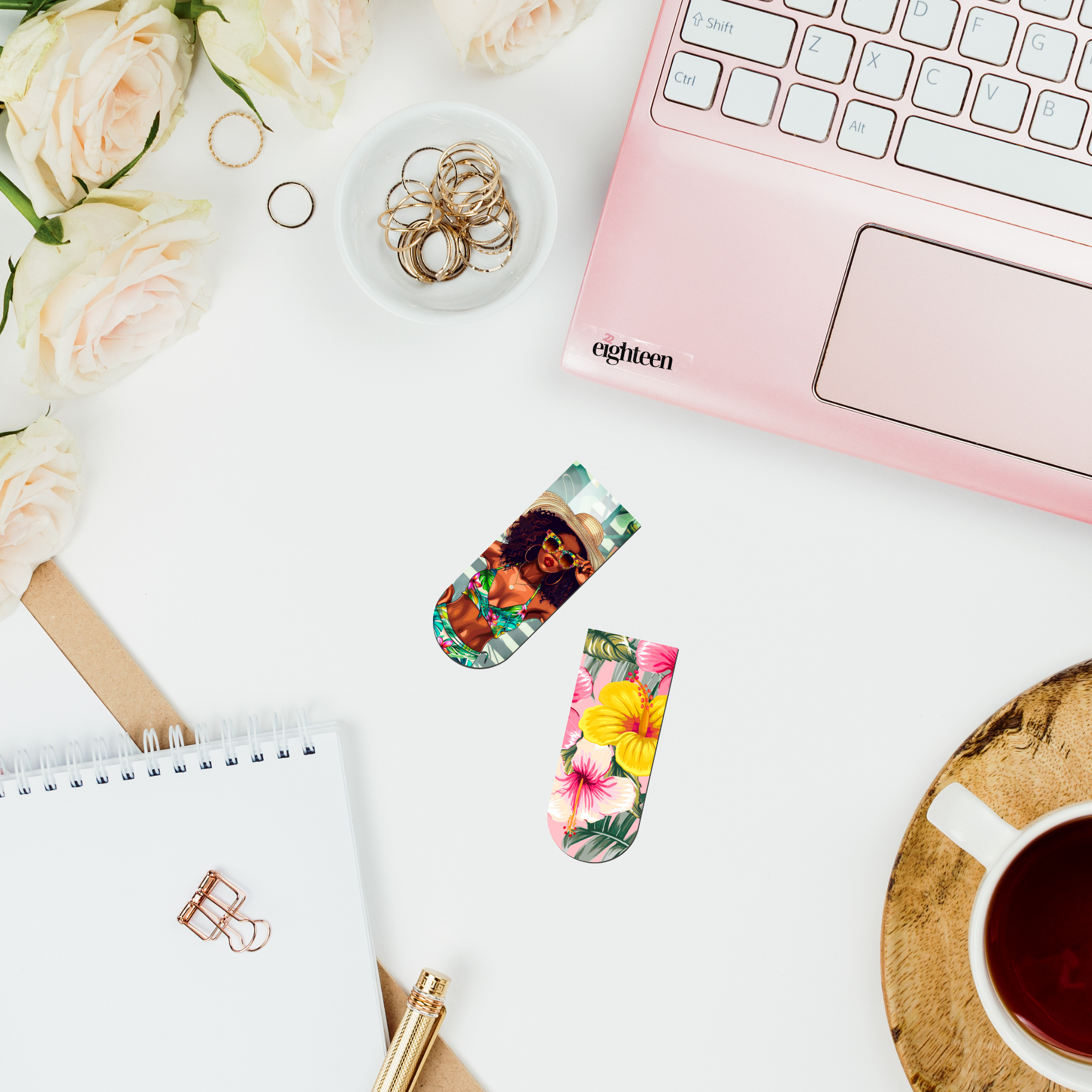 Summer Paradise Magnetic Bookmark 3-PK