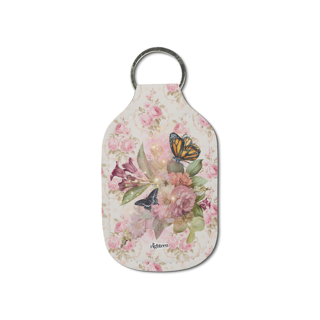 Vintage Bloom Hand Sanitizer Keychain