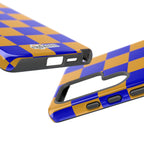 Royal Blue & Gold Check, Please! Tough Phone Case