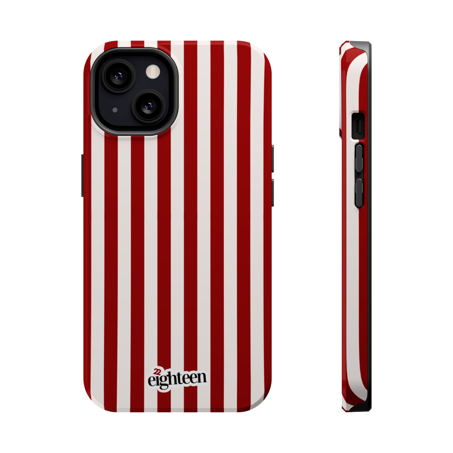 Crimson & Cream Sorority Stripe MagSafe Tough Case