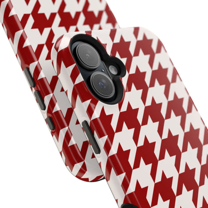 Crimson & Cream Sorority Houndstooth MagSafe Tough Case