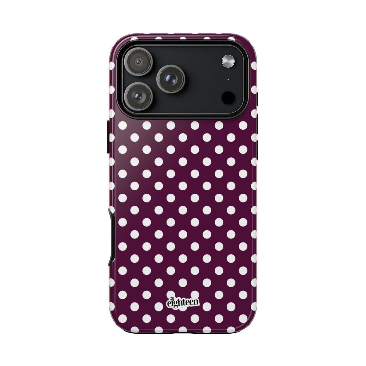 Maroon + White Dot Theory Phone Case
