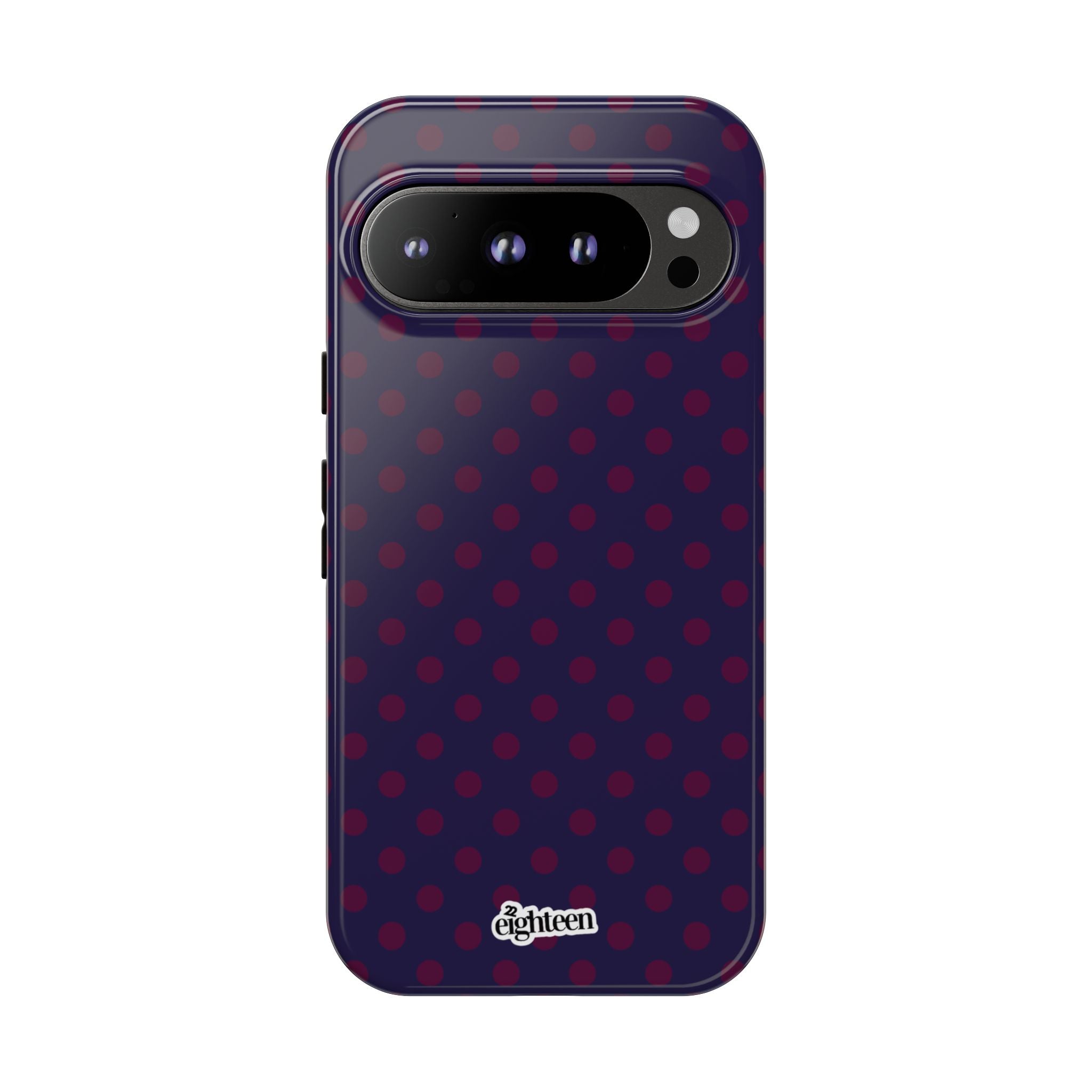 Night Blue & Burgundy Dot Theory Phone Case